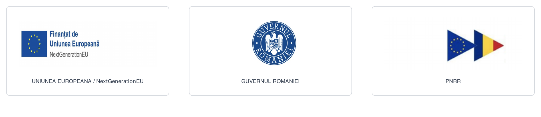 Sigle obligatorii PNRR - Uniunea Europeana / NextGenerationEU, Guvernul Romaniei, PNRR